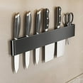 thumbnail image 3 of Wall-Mounted Knife Holder Set, Steel Space Saving Organizer, No Drilling 5-Hook Hanging Knife Storage Rack, Kitchen Organizers Accessories(1xGlue,1xSticker), 3 of 4