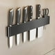 thumbnail image 3 of Soporte y organizador de cuchillos montados en la pared con ganchos para utensilios - Almacenamiento de cocina de acero al carbono elegante y que ahorra espacio, 3 of 4
