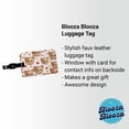 thumbnail image 2 of Cute Brown Bear Faces Hearts Faux Leather Travel Luggage Tag, 2 of 7