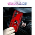 thumbnail image 2 of TJS for Samsung Galaxy S25 Plus Phone Case, Impact Resistant Metal Ring Magnetic Support Kickstand Drop Protector Cover for Galaxy S25 Plus (Red), 2 of 5