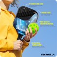 thumbnail image 2 of Pickleball Paddle Bat 16mm, Lightweight Carbon Fiber Material, Face Honeycomb Composite Core Paddle Low Edge Guard, Durable, Lightweight Pickleball Racket, Blue, 2 of 5