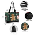 thumbnail image 2 of FORMRS Laptop Tote Bag for Women with 15.6" Computer Compartments Handbag, Green Christmas Gingerbread, 2 of 7