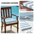 thumbnail image 3 of Outdoor Patio Cushion Covers 4 Pack Sky Blue Stripes Patio Chair Cushion Covers with Ties and Zipper Modern Artistic Parallel Lines Waterproof Outdoor Seat Cushion Covers for Patio Furniture 22"x22", 3 of 9