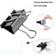 thumbnail image 3 of Black - 12 Pack Folder - 41mm - Box of Multi-Purpose Paper Clips - Binder - Metal Drawing Clips for Notes - Writing Paper -, 3 of 5