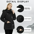 thumbnail image 5 of WenVen Women's Winter Jacket Windrproof Winter Coat Warm Puffer Jacket Black M, 5 of 8