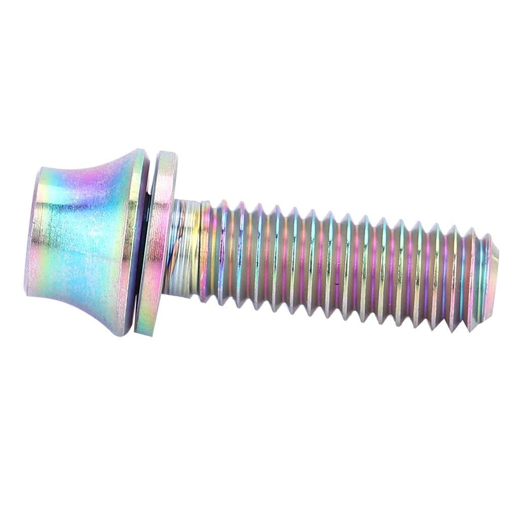 OTVIAP Bicycle Titanium Alloy Water Bottle Cage Screw Bolt M5x12/16mm
