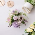 thumbnail image 3 of Artificial Flowers Hydrangea with Ceramic Vase Silk Chrysanthemum Mini Potted Fake Flowers Hanging Potted Plants for Wedding Home Office Decoration Pack of One (White), 3 of 5