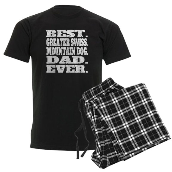 CafePress - Best Greater Swiss Mountain Dog Dad Ever Pajamas - Men's Dark Loose Fit Cotton Pajama Set