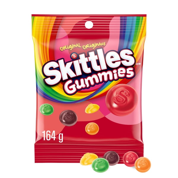 SKITTLES, Original Gummy Candy, Bag, 164 g
