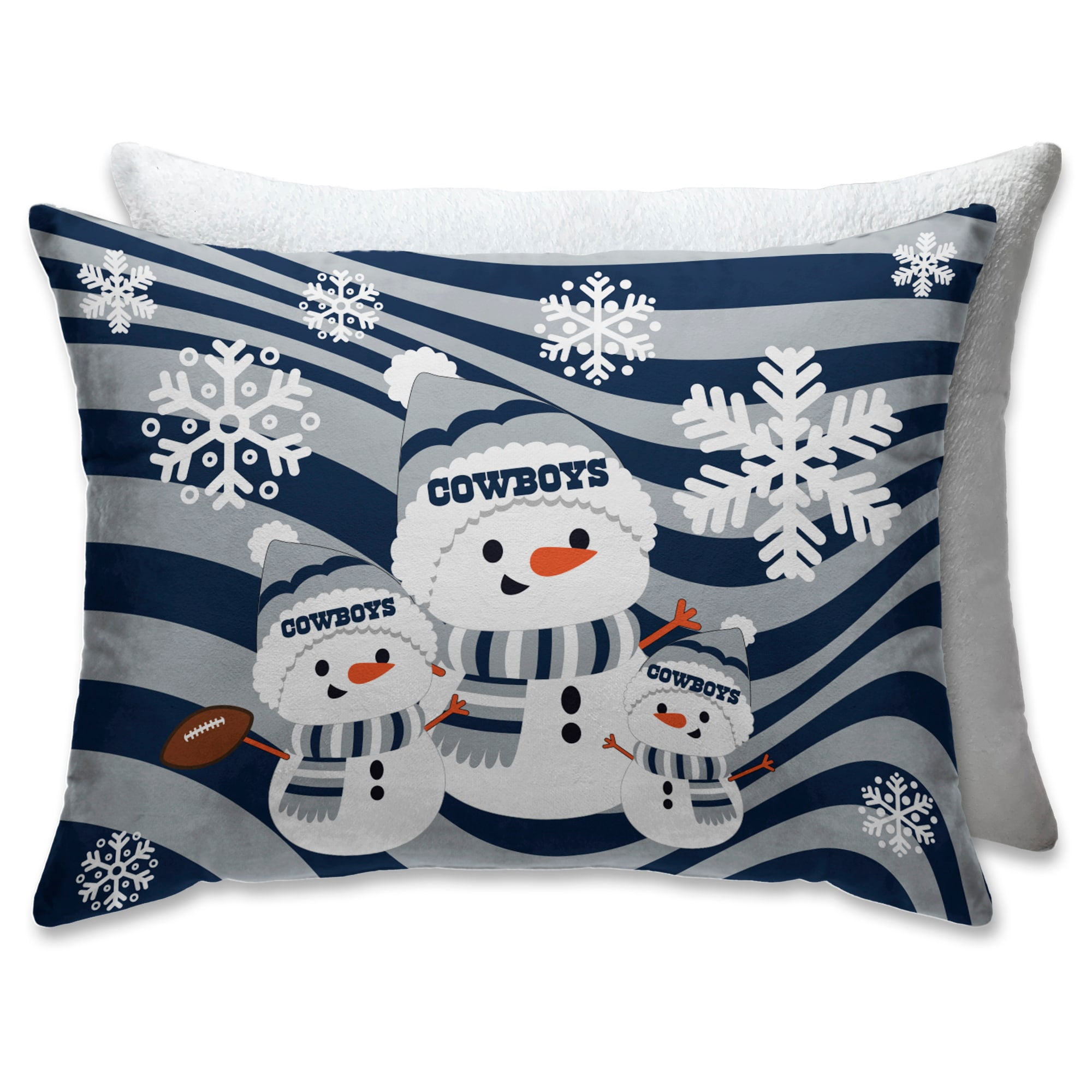 Dallas Cowboys 20 X 26 Holiday Team Snowman Bed Pillow Walmart Com Walmart Com