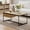 Natural-Coffee Table, variant on Manxile Industrial Rectangle Wood Coffee Table Metal Cocktail Table with Drawer, Walnut