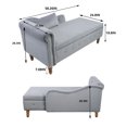 thumbnail image 6 of Aukfa Storage Chaise Lounge Chair Indoor Recliner Lounge Chair for Living Room Bedroom,Pillow - Gray, 6 of 8