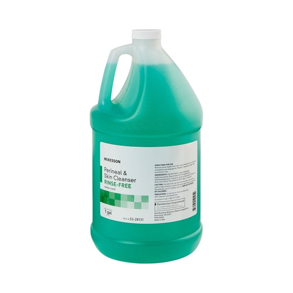 McKesson Rinse-Free Perineal Cleansing and Incontinence Care Skin Cleanser - Herbal Scent, 1 Gallon Jug