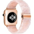thumbnail image 2 of VeveXiao Compatible With Apple Watch Band 38mm 40mm 41mm 42mm 44mm 45mm 49mm Thin Light Resin Strap With Stainless Steel Buckle Bracelet For iWatch Series SE Series 8 7 Ultra 6 5 4 3 2 1 for Women Men, 2 of 5