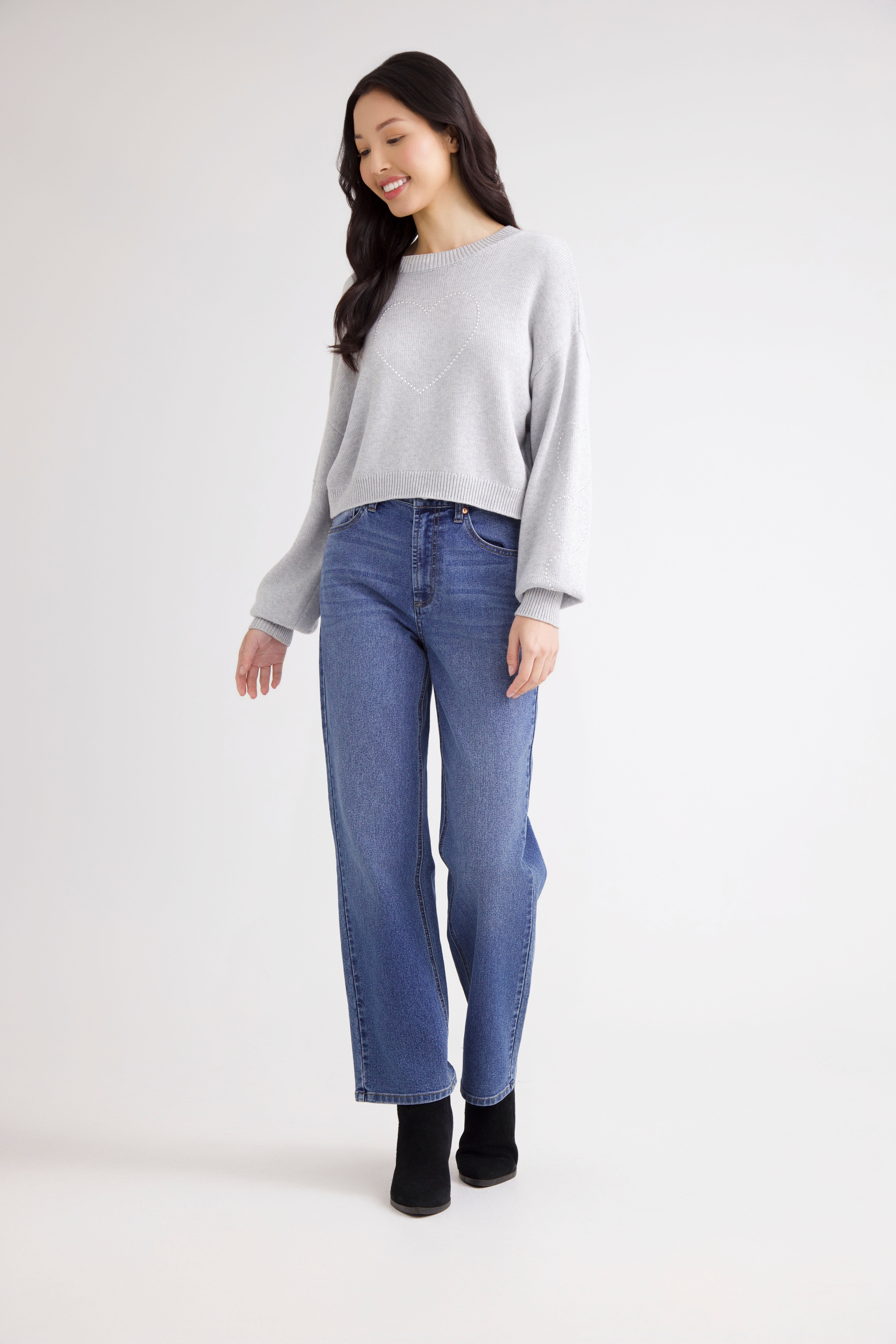 Madden NYC Women's Cropped Sweater, Midweight, Sizes XXS-XXL