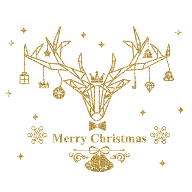 Día de Navidad, oro, brillante, etiqueta de la pared, ventana de vidriodecoración de bricolaje Abanopi 1pcs