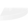 thumbnail image 2 of Floating corner shelf Glossy white 25x25x3.8 cm MDF, 2 of 5