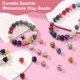 thumbnail image 4 of 105 Pcs 10mm Perlas de arcilla con strass para hacer joyería, perlas de bola de disco al por mayor para pulsera, collar, arete, manualidades, decoración DIY, Naranja, 4 of 7