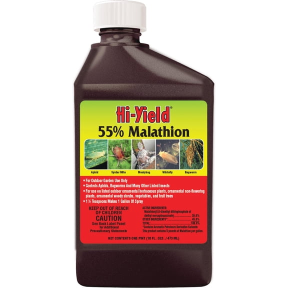 Hi-Yield Malathion Spray Insecticide - 55% Concentrate - 16 oz