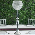 thumbnail image 2 of BalsaCircle 30" Silver Crystal Beaded Goblet Candle Holder Party Wedding Dining Centerpieces Decorations, 2 of 6