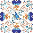 thumbnail image 2 of Del Sol, Ani 12x12 Gold Ornate Wood Framed with Double Matting Museum Art Print Titled - Retro Floral IV, 2 of 4