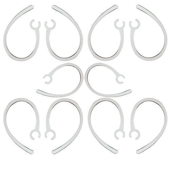epacks Universal Earbuds Earhooks 10-PACK Bluetooth Replacement Set Plantronics Voyager Edge Wireless Bluetooth Replacement Earbuds Ear-Tips Ear-Hook - 5 Pack Large (8MM) 5 Pack Small (6MM) (CLEAR)