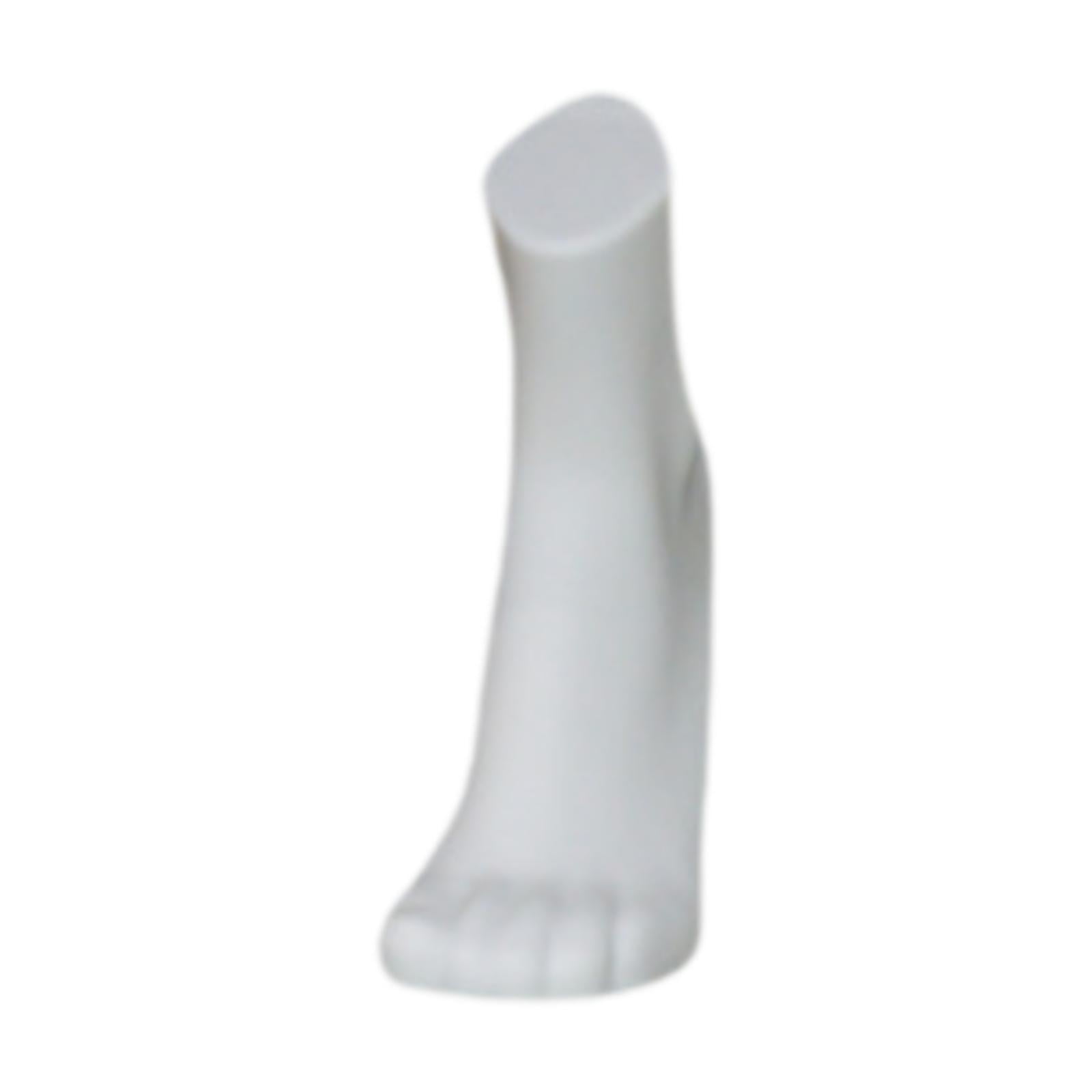 Zxpjkyu Male Mannequin Foot Model with Magnetic Base Photo Prop Sock Display Model for Short White