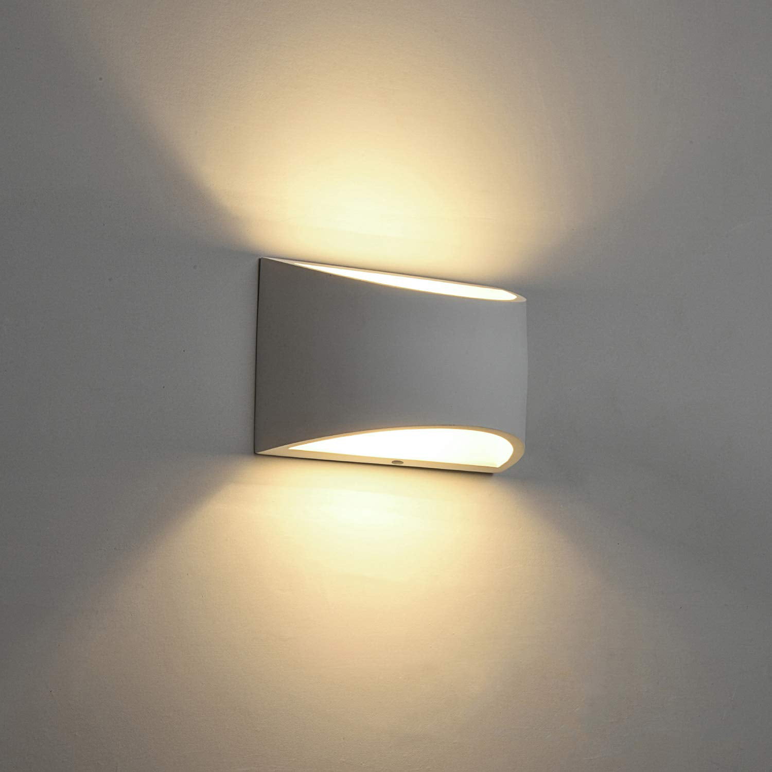 7W LED Aluminium Wall Lamps Warm/ White Light Rectangle Bedside Bedroom Lights 