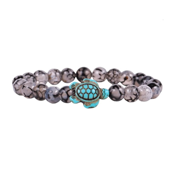 Fashionable Turtles Bracelet Featuring Ocean Themed Gemstones Beads Accessory