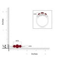 thumbnail image 4 of ANGARA Natural Vintage Style Three Stone Ruby Wedding Band in 14K White Gold for Women (Size-5mm) | July Birthstone Jewelry for Her, 4 of 9