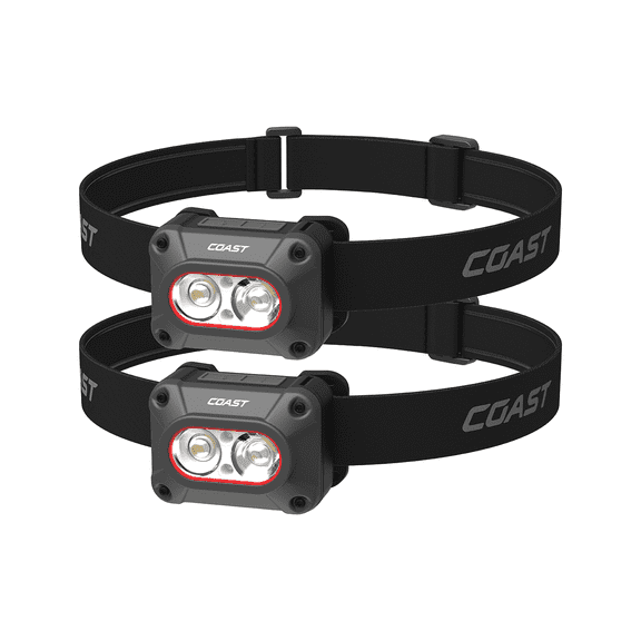 Coast FLX10R Rechargeable LED Headlamp 1000 Lumen 2-Pack