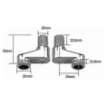 thumbnail image 4 of Pack Bathtub Faucet Adapter, Adjustable Swing Arm, 25mm, 20mm, Shower Faucet, 4 of 5