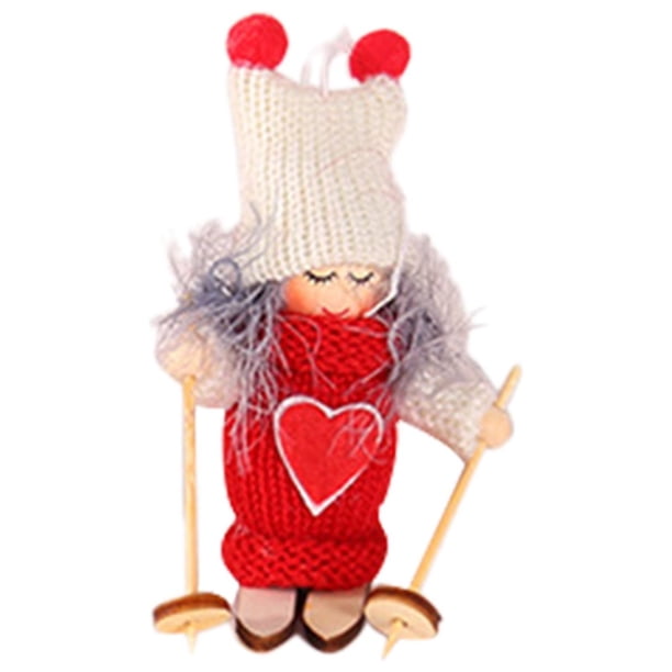 Muñeca De Madera De Navidad Muñeca Casa De Muñecas Para Niños Juguete Mini Muñeca Colgante De Árbol De Navidad * 1 Unidad