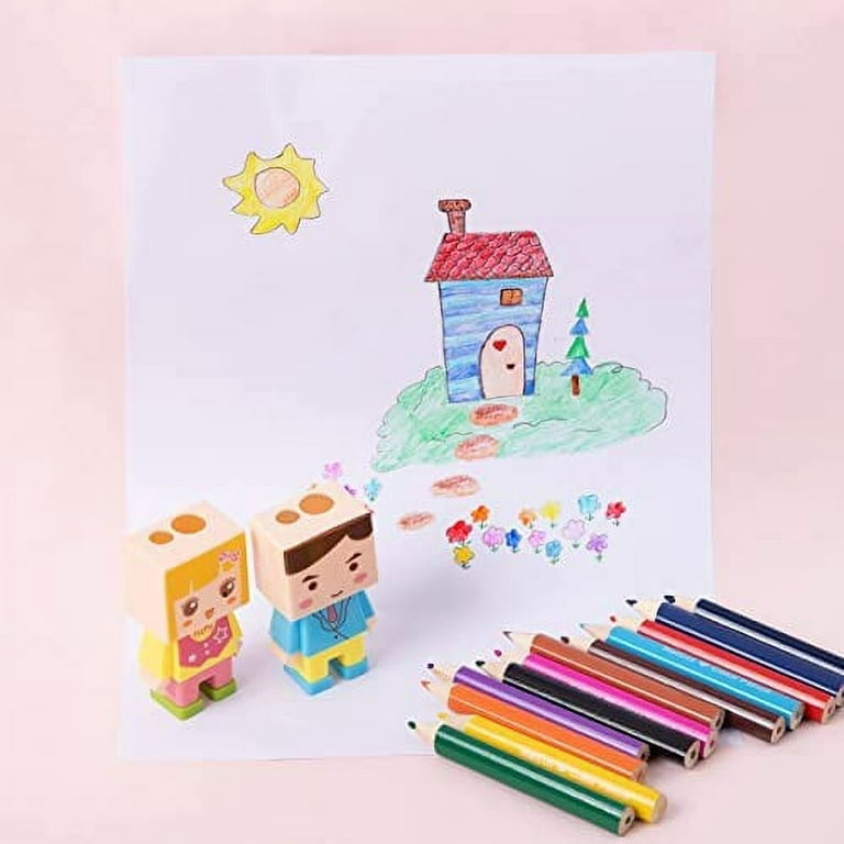 nsxsu Jumbo Colored Pencils for Kids, Triangle Coloring Pencils, 12 Fat  Color Pencil Set for Ages 3-12, Thick Coloring Pencils for Kids, Pencils  for