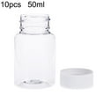 thumbnail image 2 of 10PCS 15/30/50ml Empty Plastic Medicine Pill Bottle Container Solid Powder Medicine Chemical Bottles Chemical Bottle Clear Waterproof Plastic Pill Bottles Cap for Chemical Liquid Cream Pill, 2 of 7
