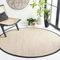 thumbnail image 2 of SAFAVIEH Natural Fiber Kentigern Solid Area Rug, Marble/Black, 10' x 10' Round, 2 of 8