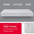 thumbnail image 5 of Full Size Heated Mattress Pad - Quilted Electric Cover with 5 Heat Levels, 10-Hour Auto Shut Off, Deep Pocket, 54"x75", White, 5 of 8