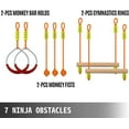 thumbnail image 4 of VEVOR 36ft Double Line Ninja Warrior Obstacle Course For kids Gym Set 7 Accessories, 4 of 8