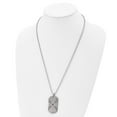 thumbnail image 4 of Chisel Stainless Steel Brushed .03ct Black Diamond Cross Dog Tag 24in Necklace, 4 of 4