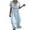 Light Blue, variant on Kilaqueen Women's Lace Trim V-Neck Midi Dress Short Sleeve High Waist Casual Elegant Flowy Dress Boho Beach Eyelet Long Dresses