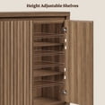 thumbnail image 6 of SICOTAS 29.1"W Mid Century Modern Sideboard Buffet Cabinet Set of 3 with Fluted Doors, Small Farmhouse Credenza with Adjustable Shelves Modular Storage Cabinet for Dining Room, Living Room, Walnut, 6 of 9