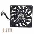thumbnail image 1 of Ventilateur de refroidissement ultra-fin pour ordinateur de bureau F12012 (4 broches, noir), 1 of 4