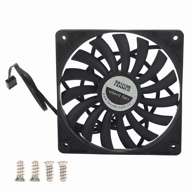 Ventilateur de refroidissement ultra-fin pour ordinateur de bureau F12012 (4 broches, noir)
