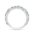 thumbnail image 2 of ANGARA Natural Nature Inspired Round Emerald & Diamond Vine Ring in 14K White Gold for Women (Size-1.3mm) | May Birthstone, Birthday, Anniversary, Jewelry Gift for Women | Natural Emerald Ring, 2 of 10