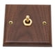 thumbnail image 1 of Interruptor de palanca de decoración antigua Bling Bling 250 V panel de madera de nogal, 1 of 12