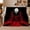 Red Bow Skull, variant on Surreal Red Eyeball Art Gothic, Dramatic Fantasy Scene, Warm Flannel Blanket for Living Room and Bedroom with Detailed Artwork, Art Lovers Housewarming Gift, Fantasy Home Decor