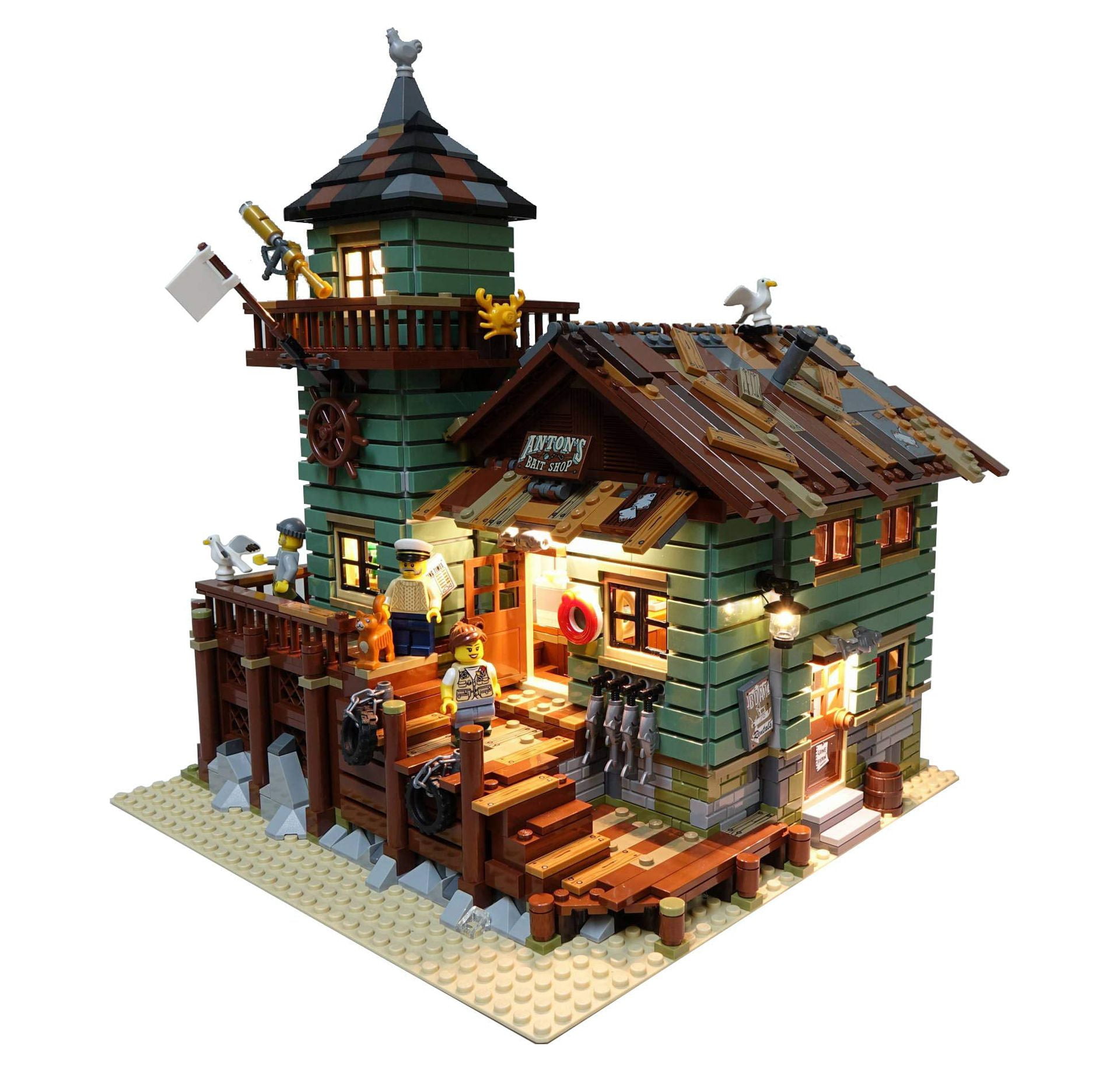 Brick Loot Old Fishing Store Lighting Kit for Your Lego Set 21310 (LEGO set  not included) 