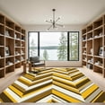 thumbnail image 2 of ODIKA 4' x 6' Machine Washable Non-Slip Area Rug, geometric geometric High Traffic Rug, Yellow, 965754, 2 of 7
