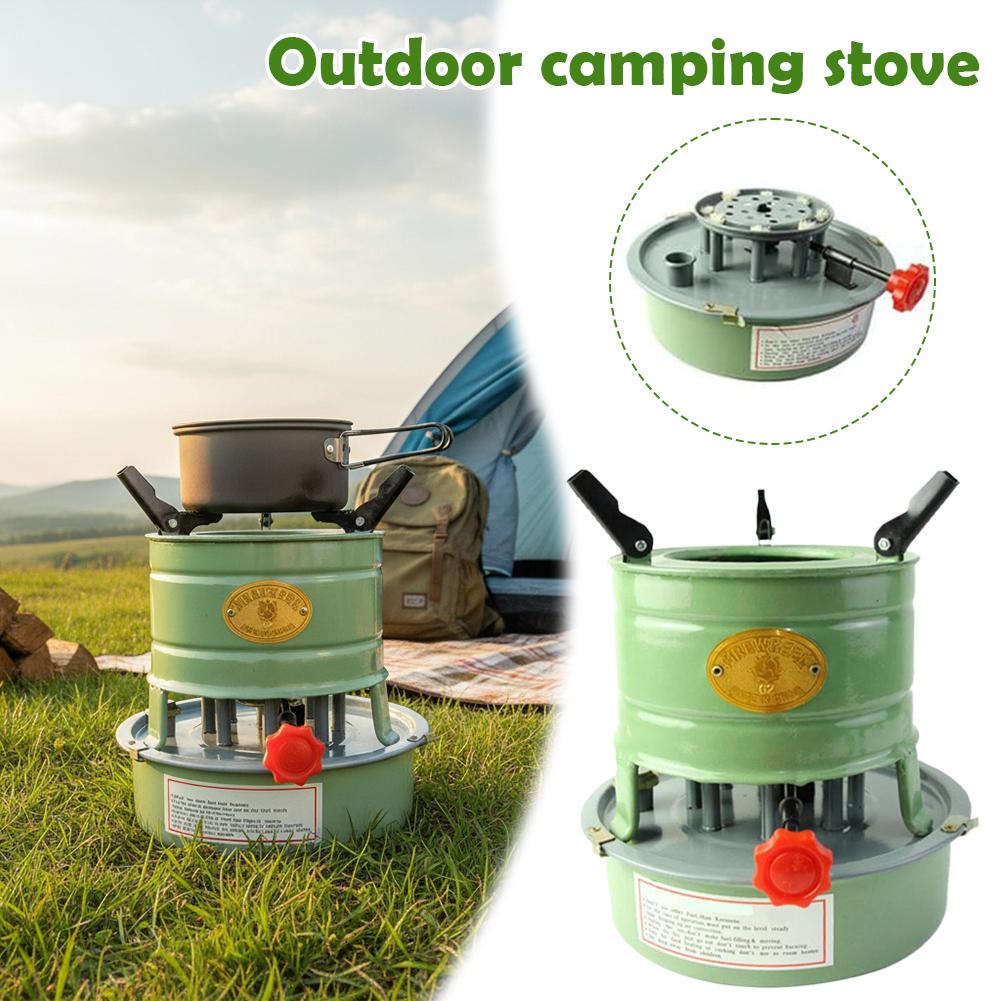 Versatile Portable Kerosene Stove  Compatible with Diesel & Alcohol for Camping, Picnics, and Home Heating  Efficient Cooker for Cooking & Boiling