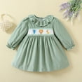 thumbnail image 7 of Esaierr Kids Baby Long Sleeved Dresses for Girls,Toddler Spring Summer Dress Pullover Crewneck Princess Dress Little Girls A-Line Ruffled Corduroy Dresses for 9M-6Y, 7 of 7